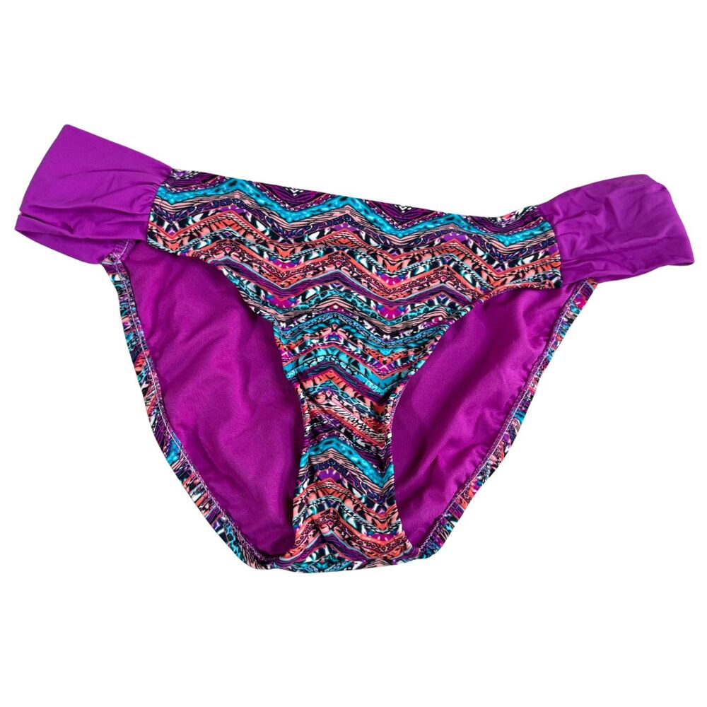 Mossimo Colorful Boho Aztec Geometric Zig Zag Print Bikini Bottom Size XL NWT